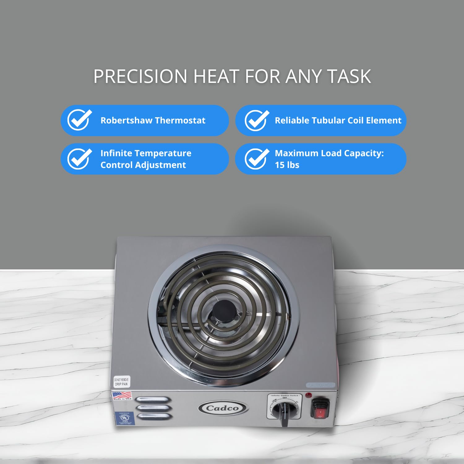 Robertshaw thermostat control on Cadco CSR-3T hot plate