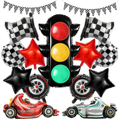 15PC race car birthday decoration set main kit image
