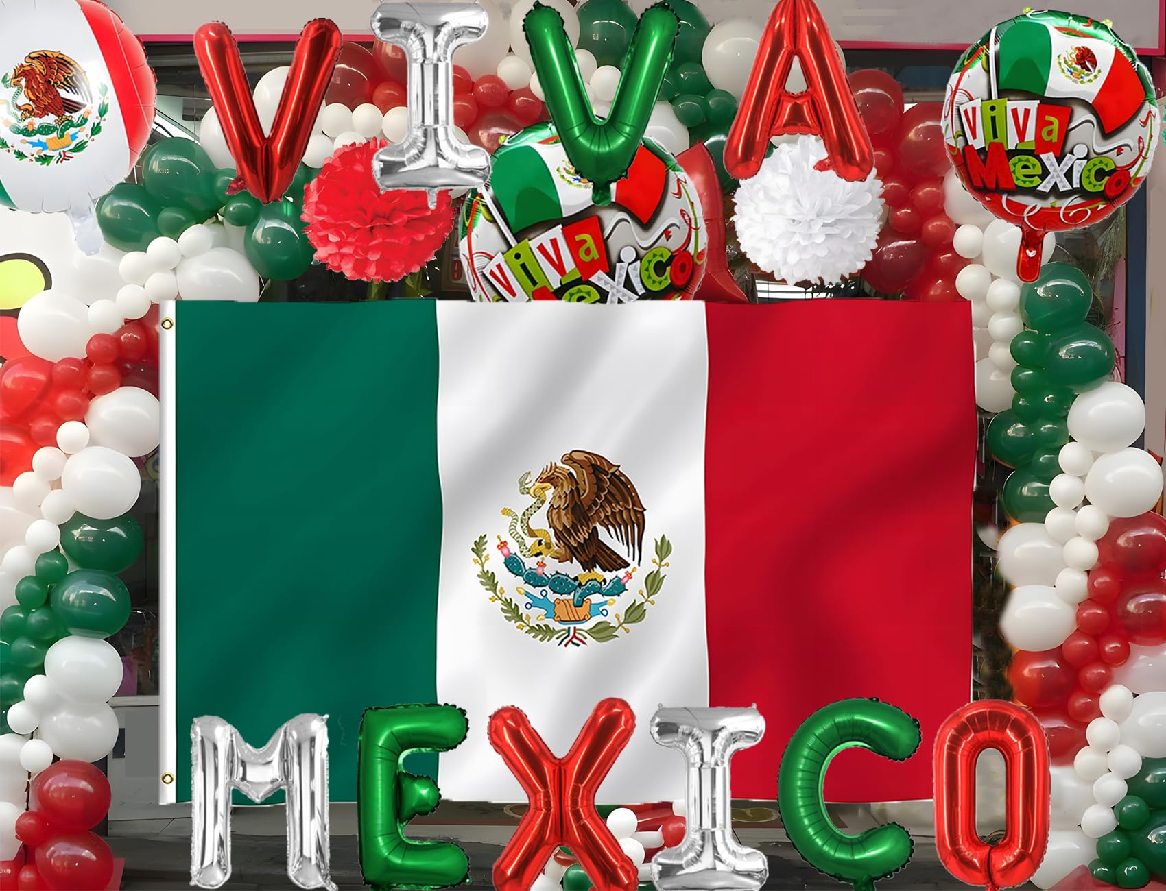 16 de septiembre themed decoration kit ready for hanging and display
