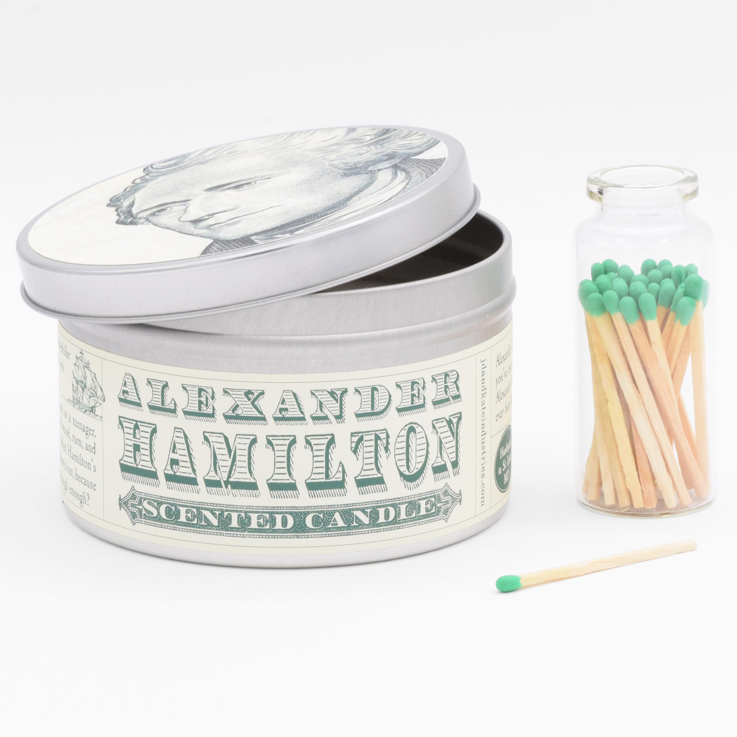 16 oz tin candle from JD and Kate Industries