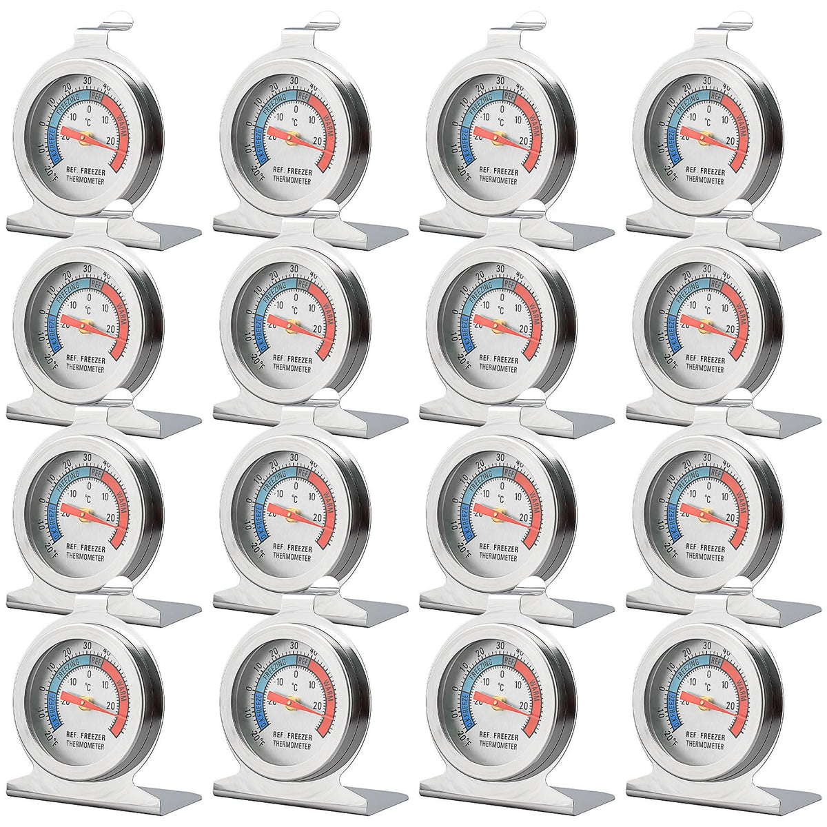 16 pack refrigerator thermometer large dial for fridge and freezer