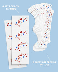 patriotic freckle tattoos for July 4th celebrations