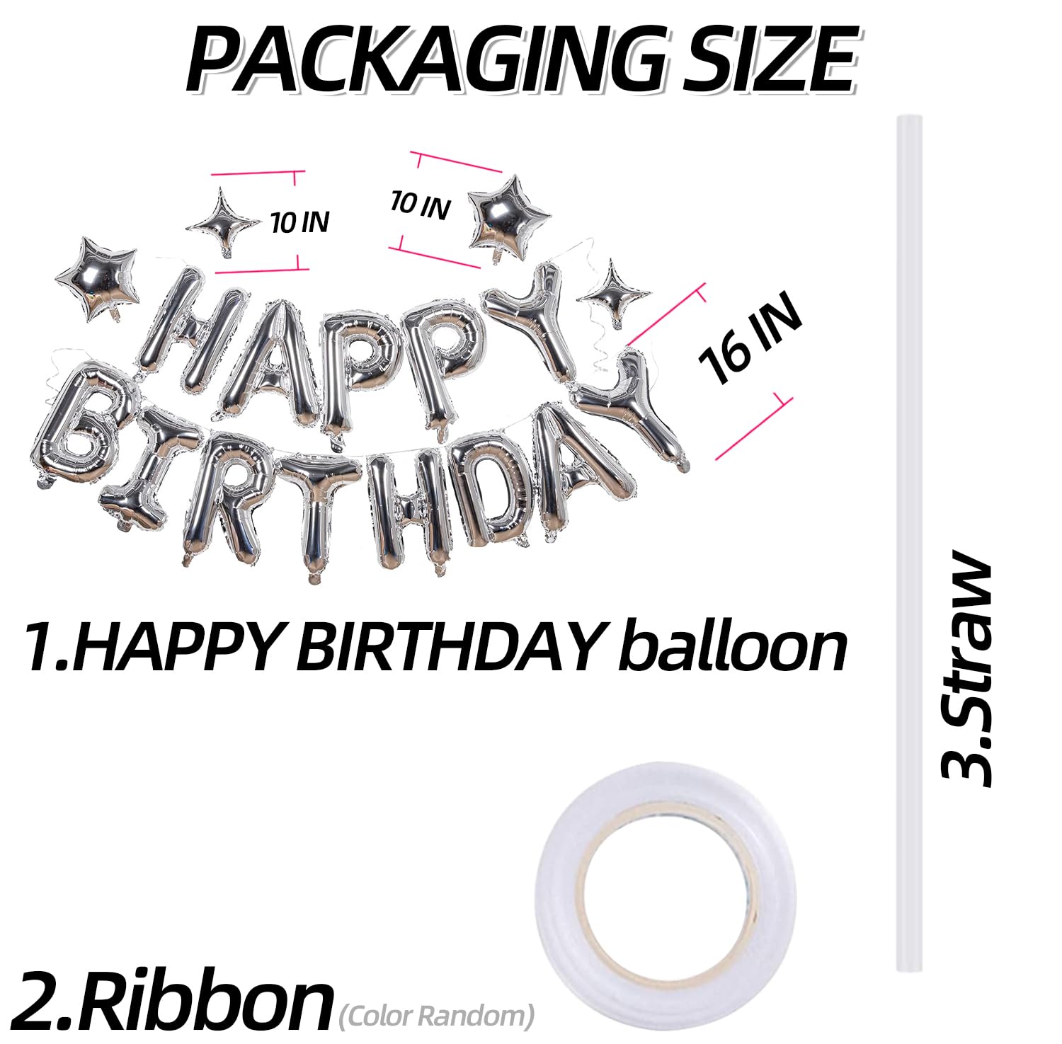 10 inch five point star balloons included