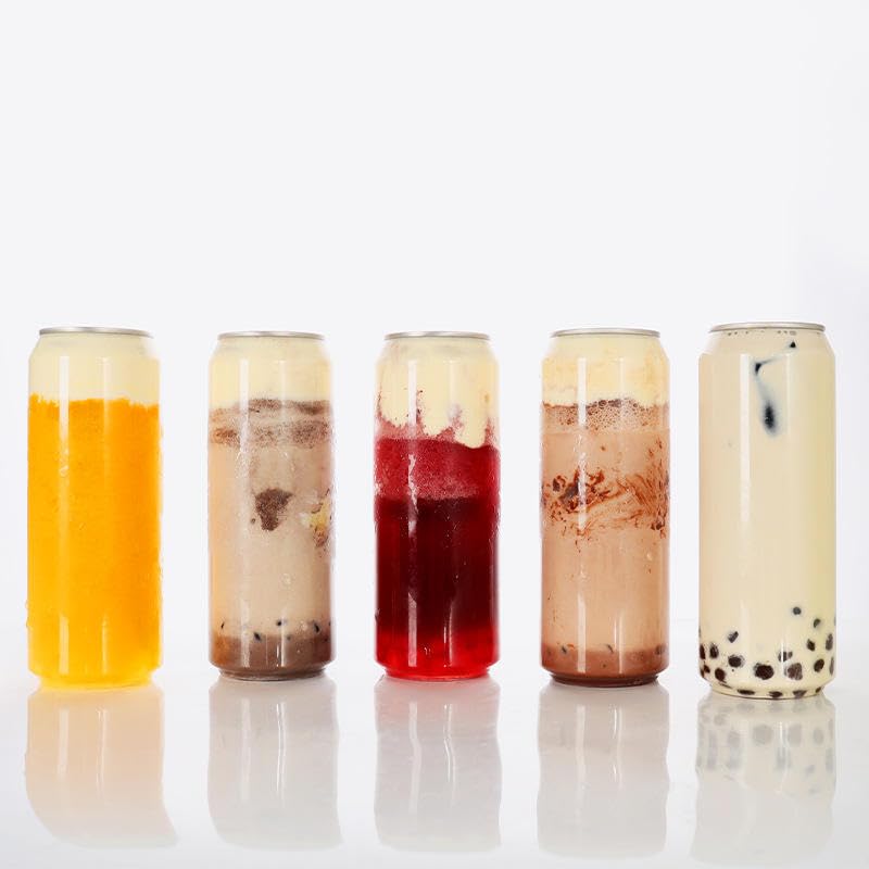 Leak-resistant clear cups with aluminum lids 16 oz