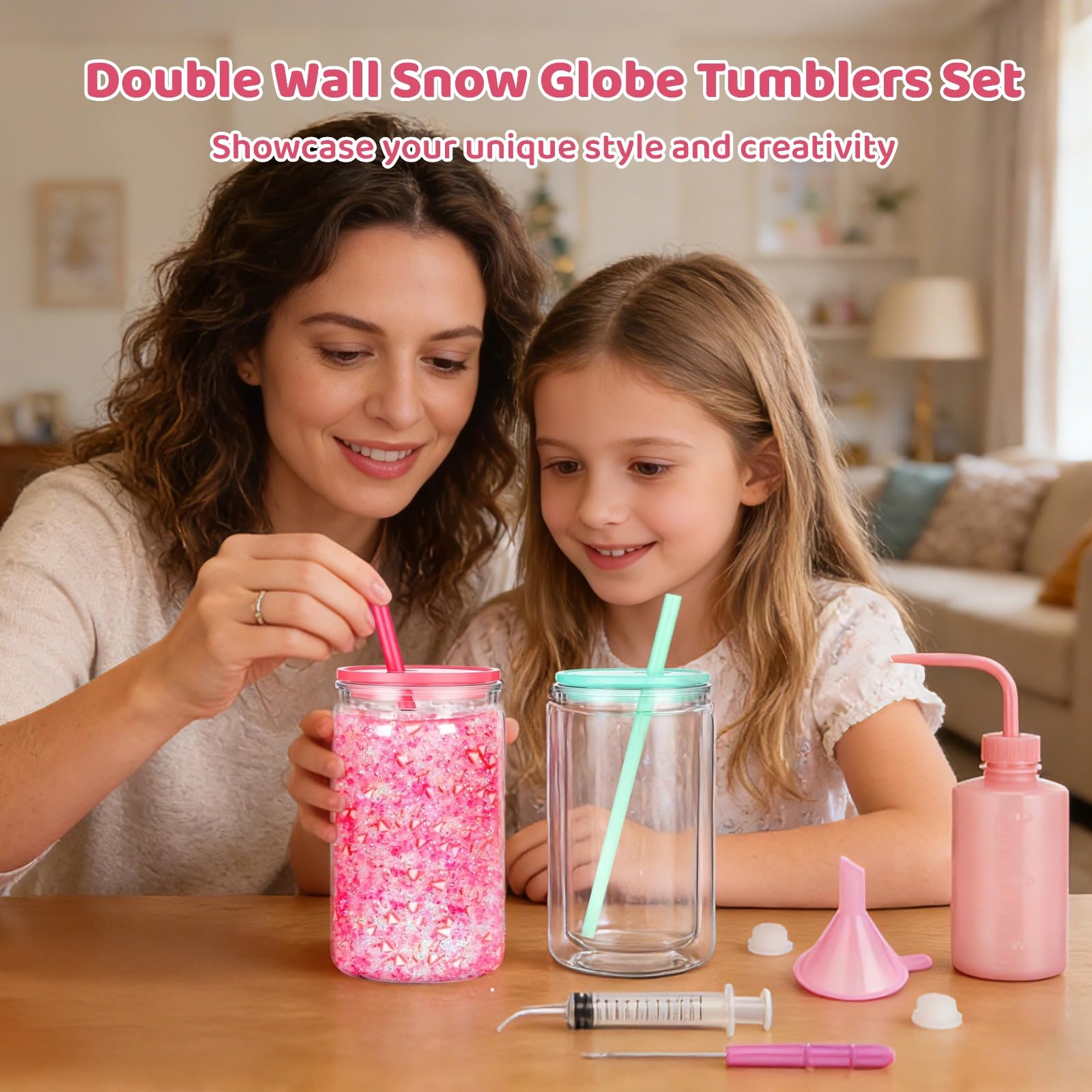 16 oz glass cups in lake green pink light pink purple colors