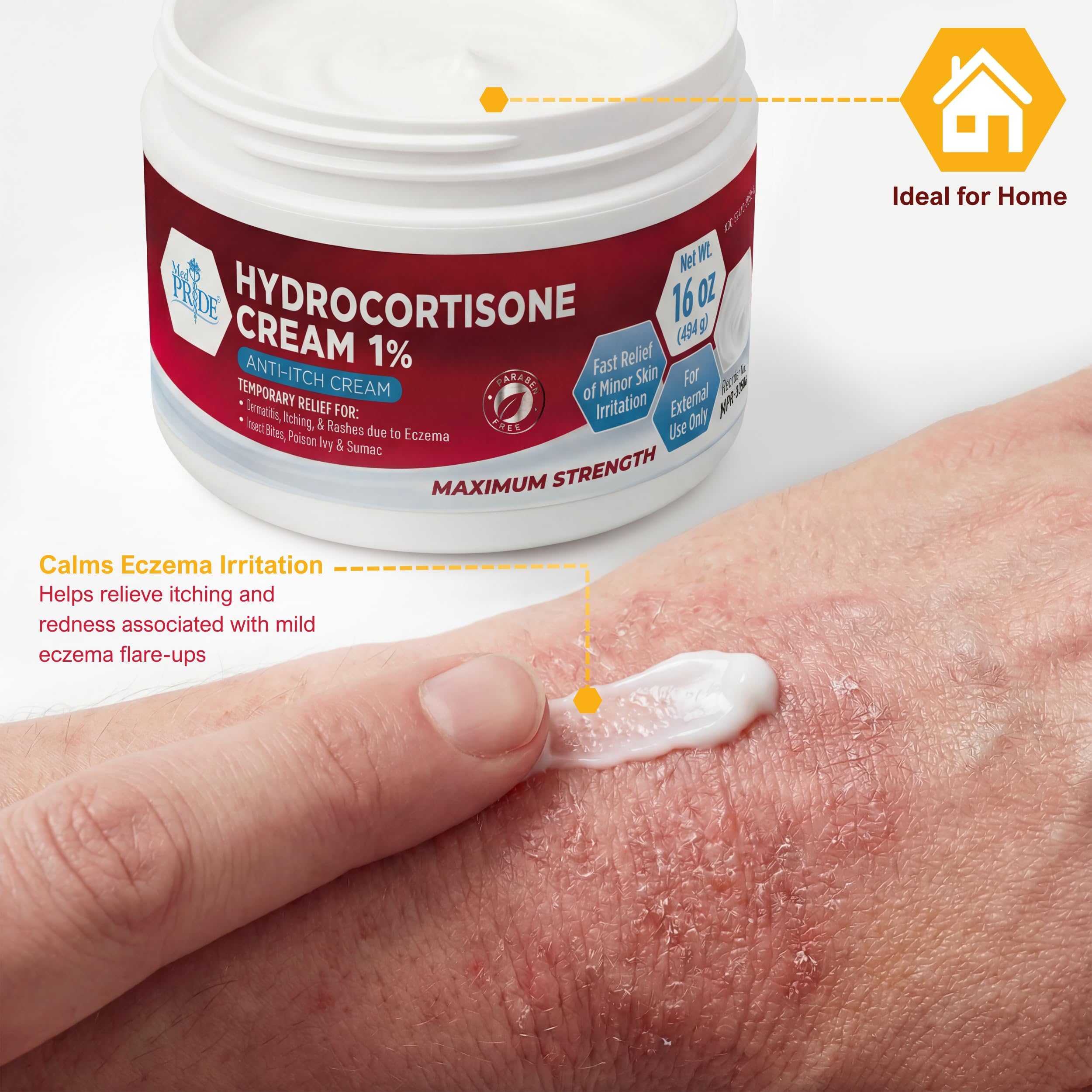 Eczema dermatitis rash relief hydrocortisone cream MED Pride