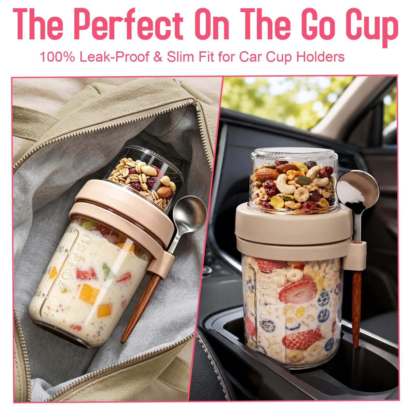 Detachable 4oz topping cup included with jar