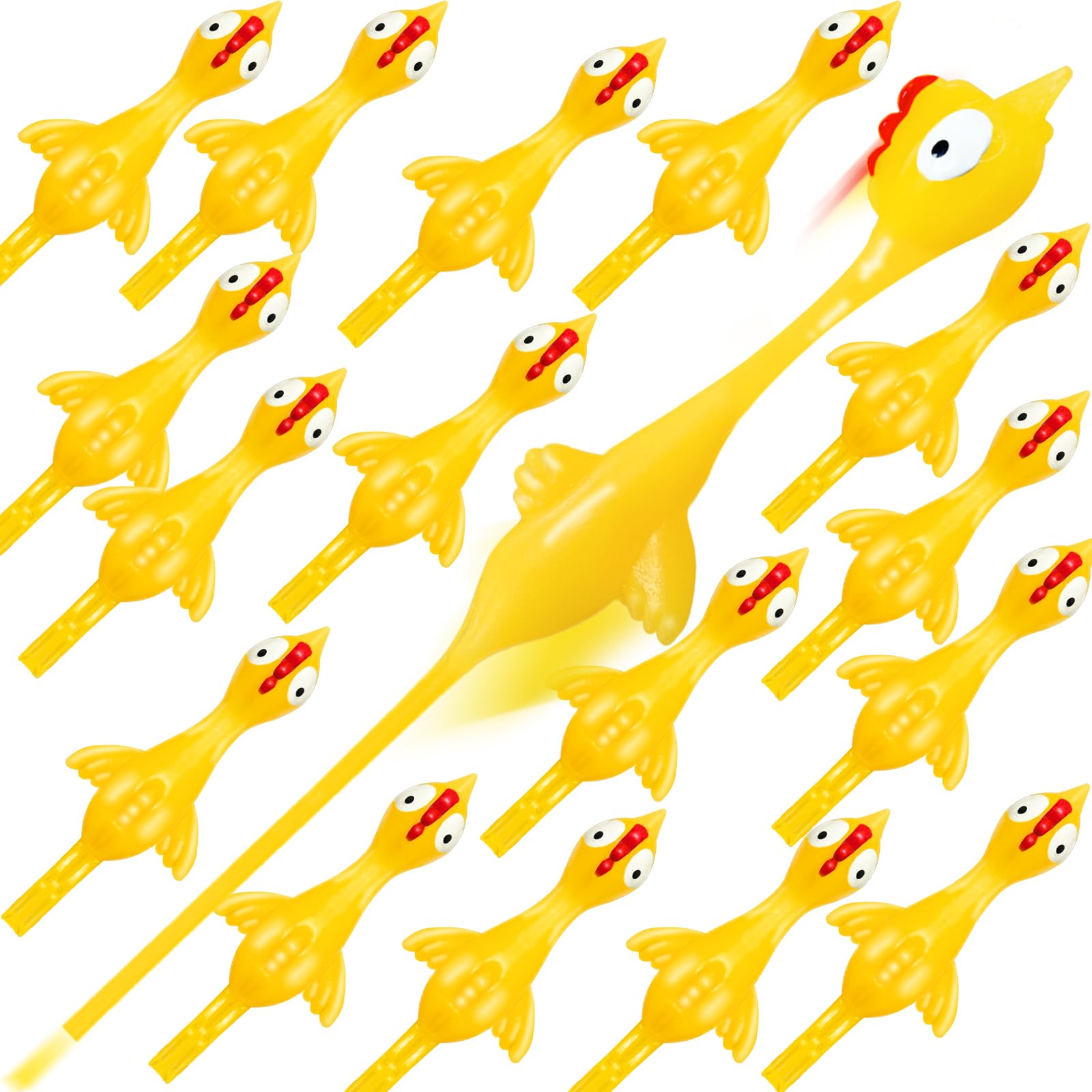 16pack finger slingshot chicken rubber set