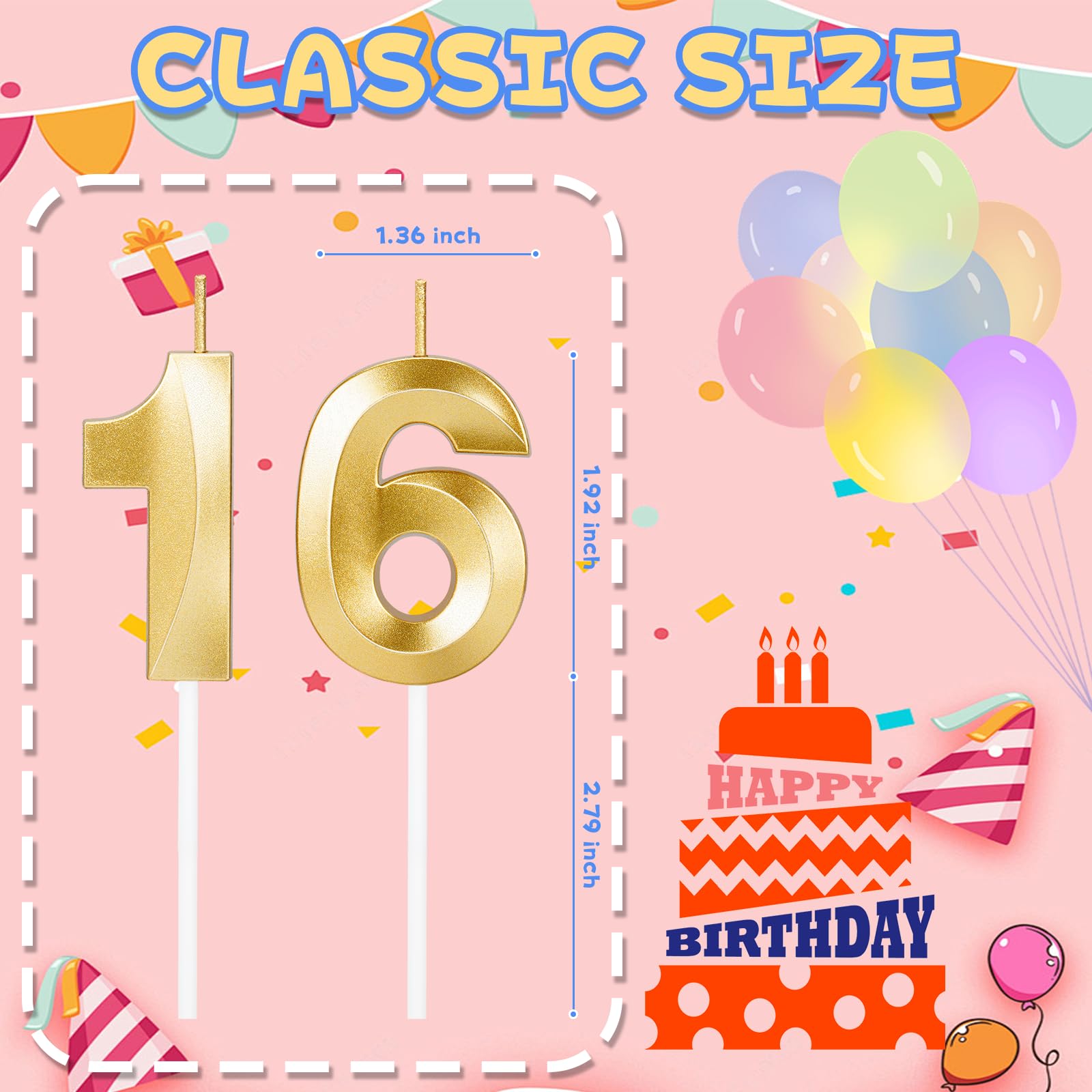 Two numeral candles packed in separate plastic boxes