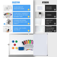 Double sided portable whiteboard suitable for desks