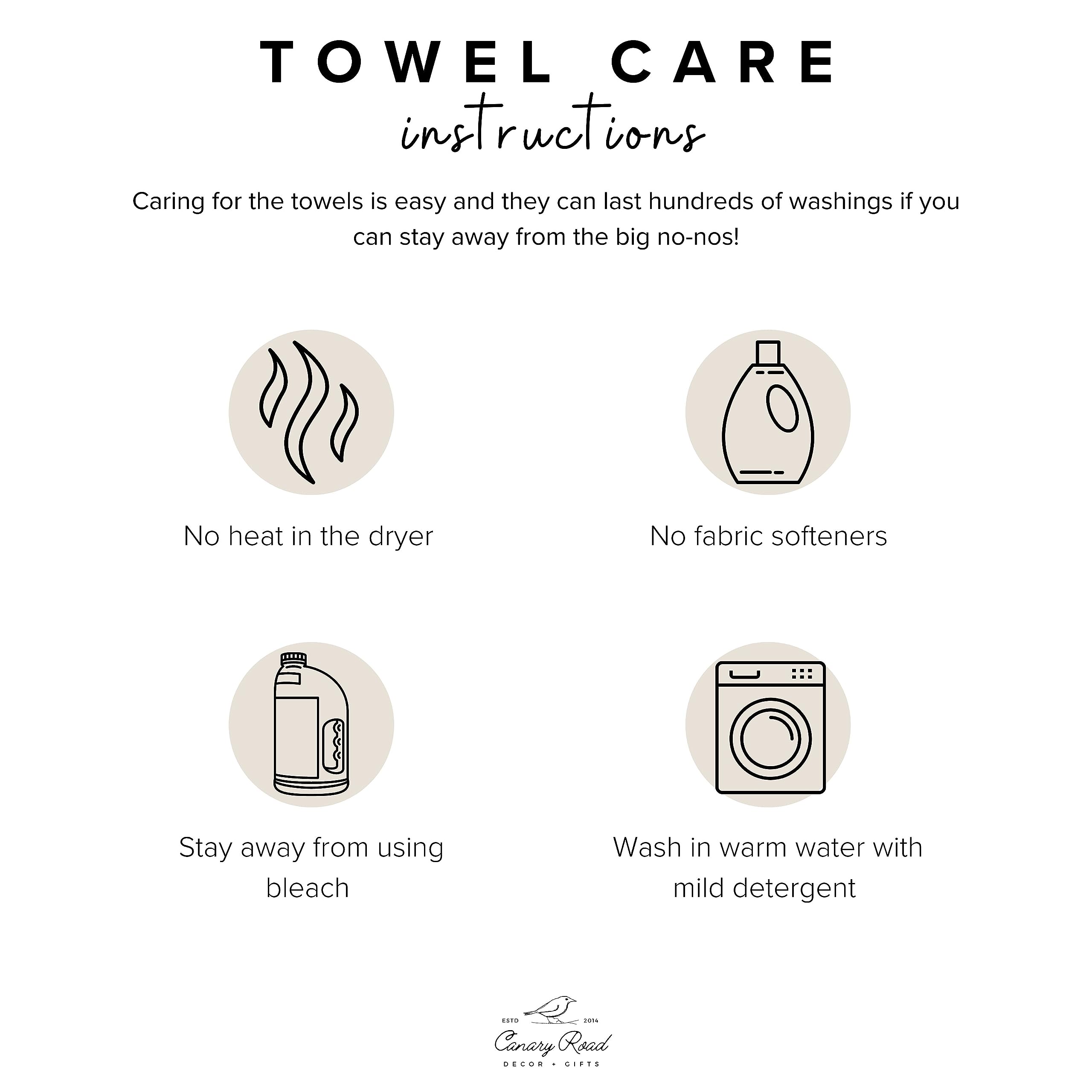 Towel ideal for drying dishes counters and glassware
