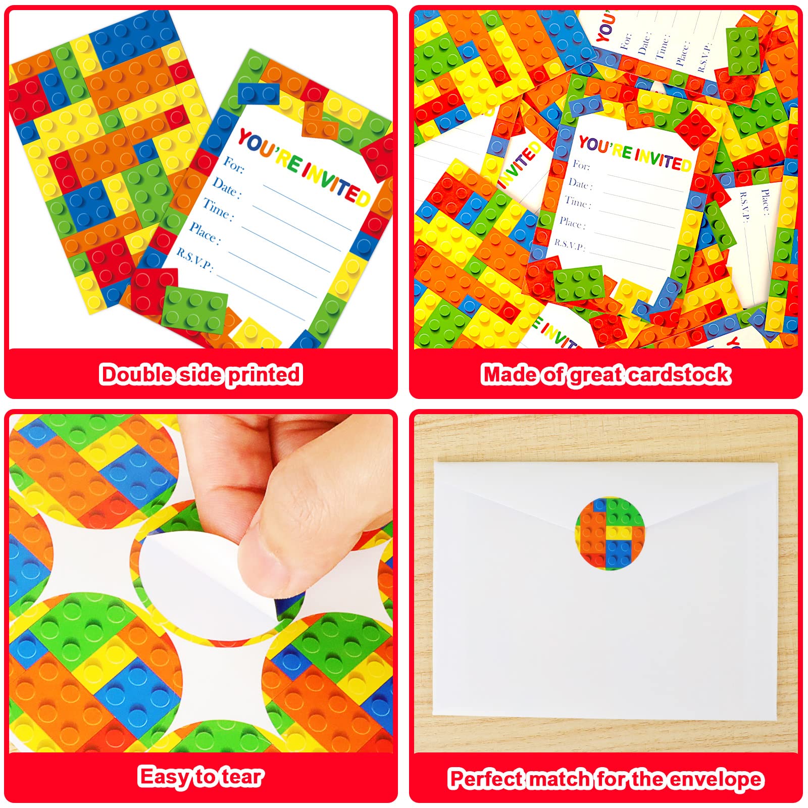 17x12 cm invitation cards from Wiooffen set