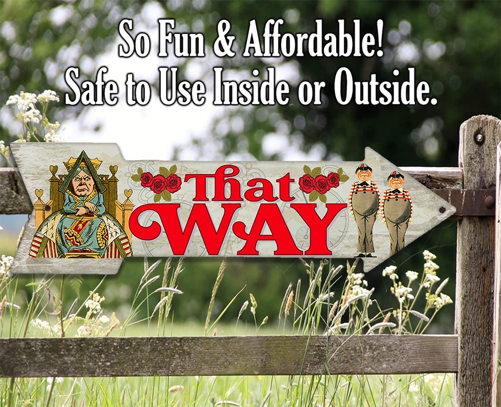 Aluminum sign epoxy ink Alice in Wonderland decor gifts