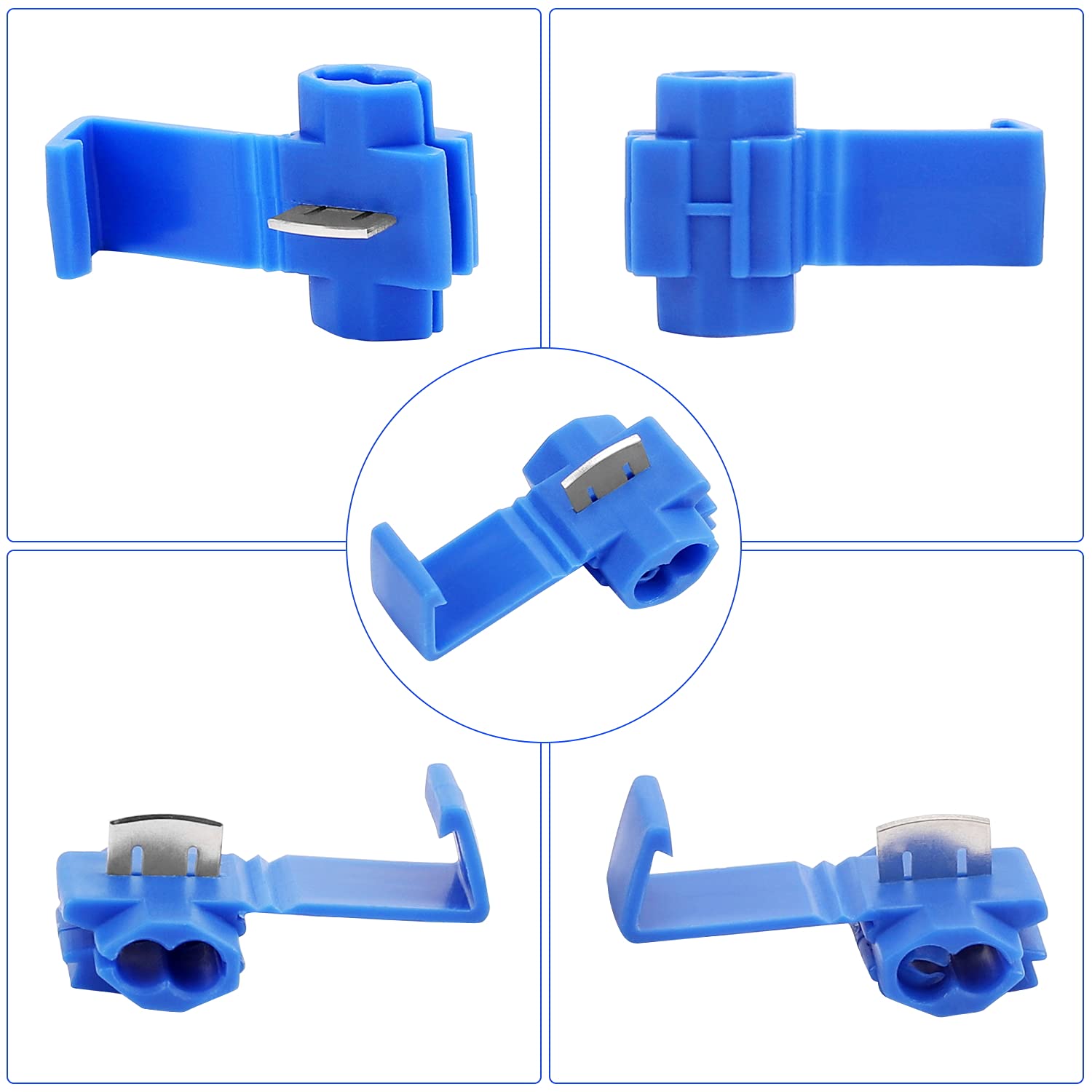Snap lock wire connectors for 18-14 AWG cables
