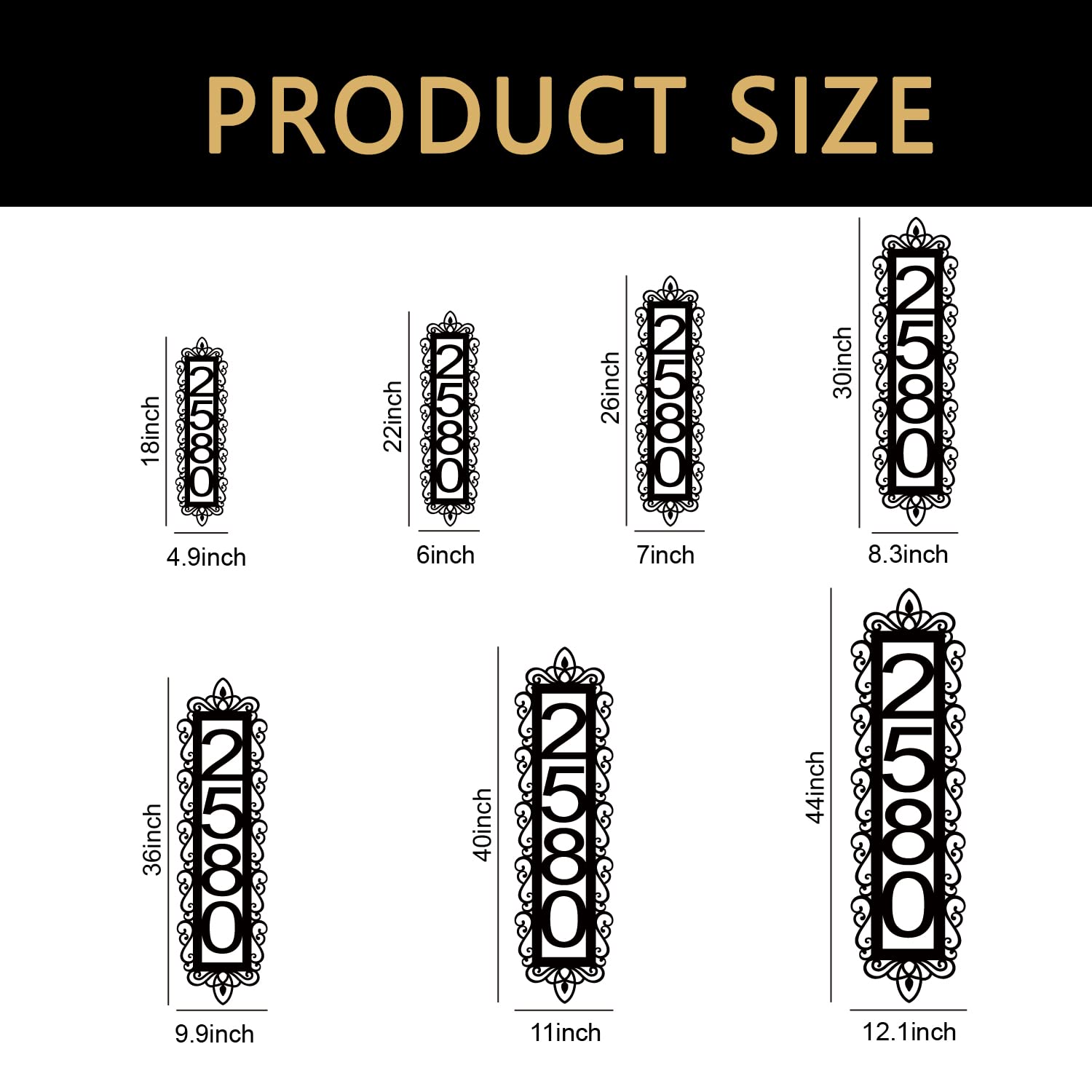 Vertical address plaque for house design and curb appeal