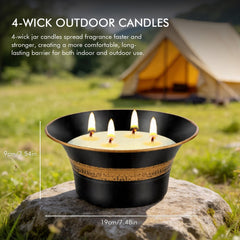Outdoor citronella candle suitable for patios and decks