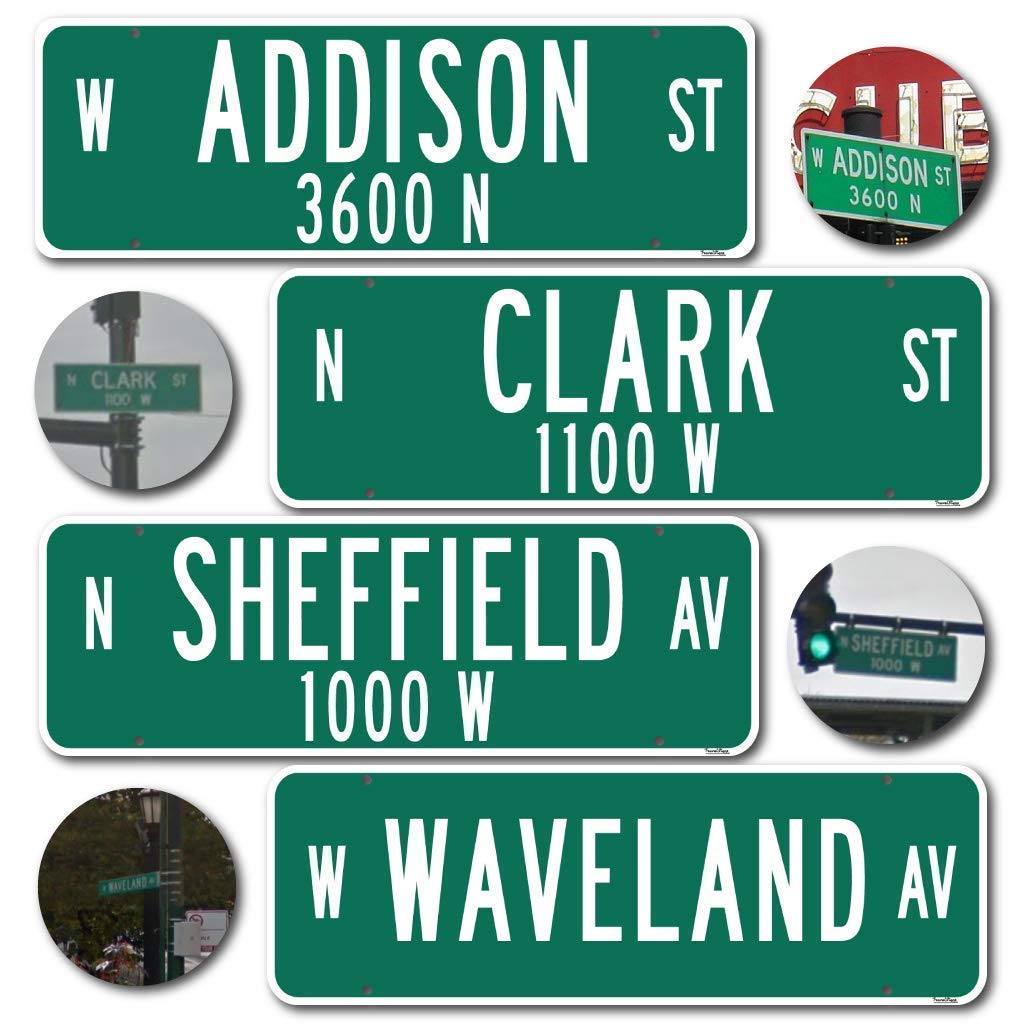 18x6 street sign showing mounting holes and 0.125 inch thickness