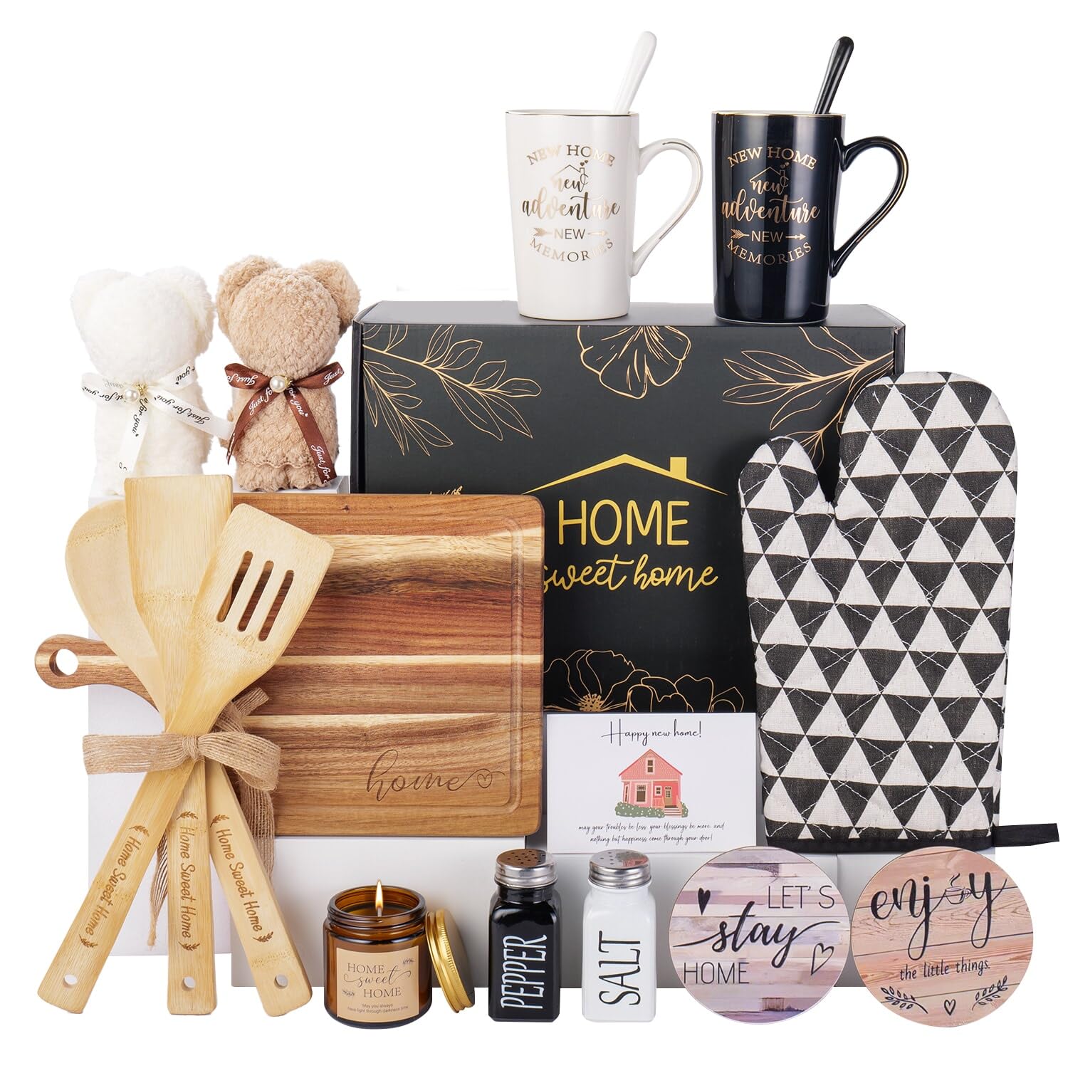 Two ceramic coffee cups included in 19Pcs House Warming Gifts New Home