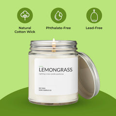7oz Lemongrass candle gift option packaging