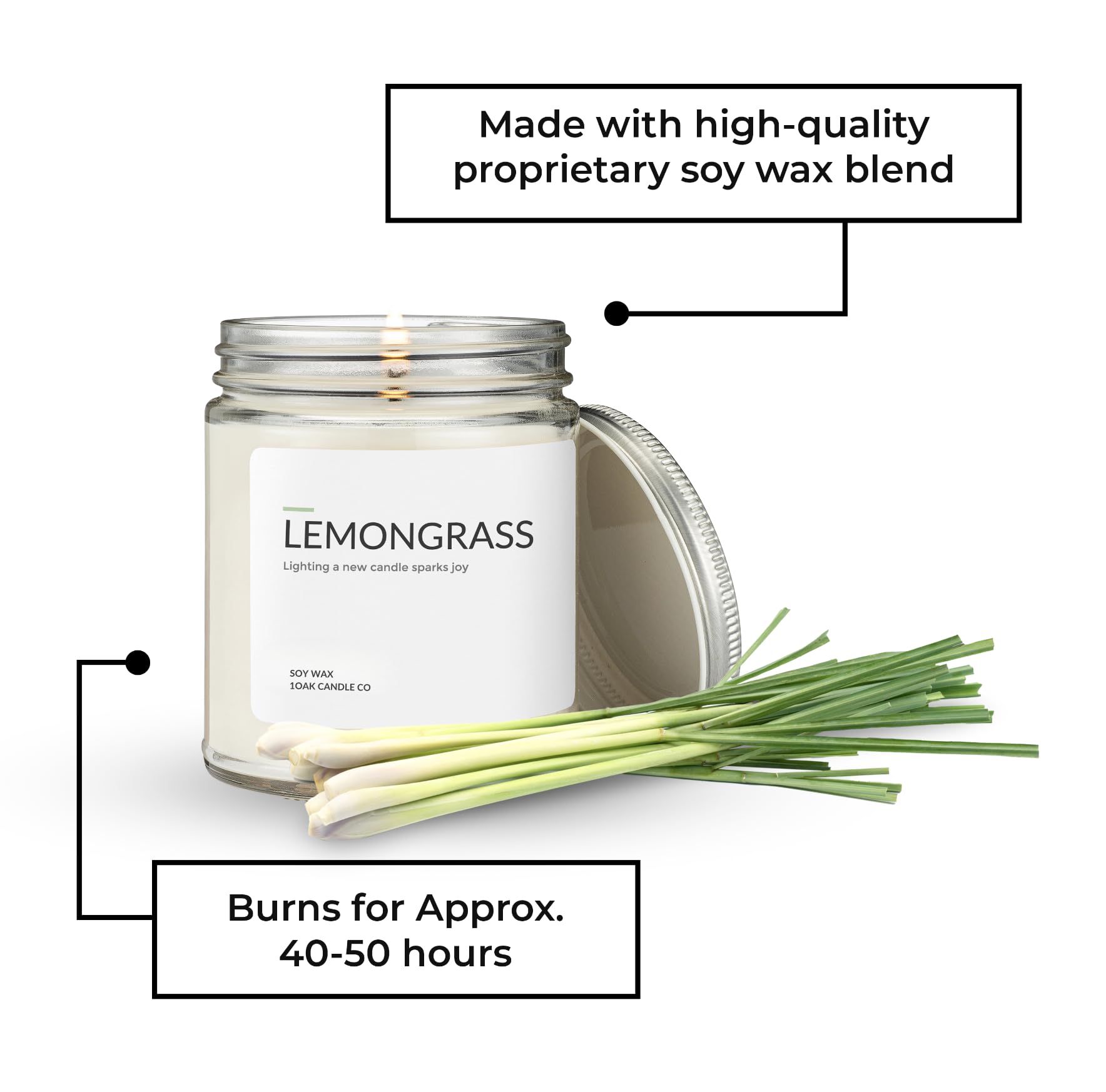 Cruelty free 1OAK Lemongrass Candle