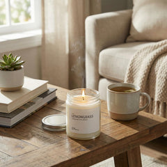 Lemongrass scented candle 7oz with cotton wick