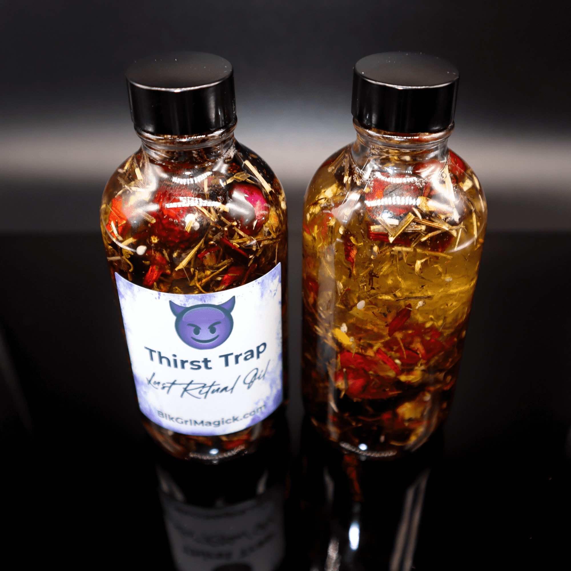 1oz dropper bottle of BlkGrlMagick lust ritual oil