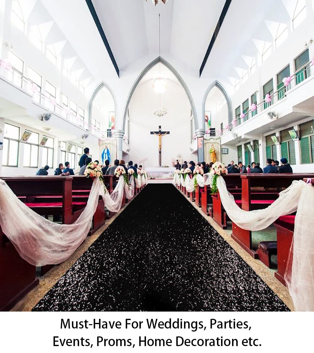 Edges of the sequin aisle runner are well stitched now