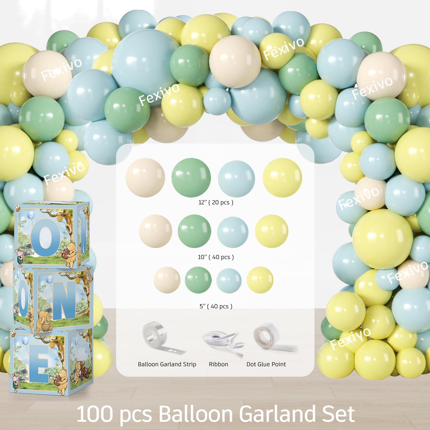 indoor outdoor pooh bear first birthday party decorations scene