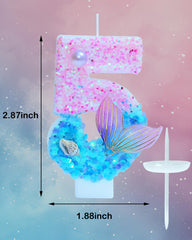 2-87 inch mermaid candle size varies by number