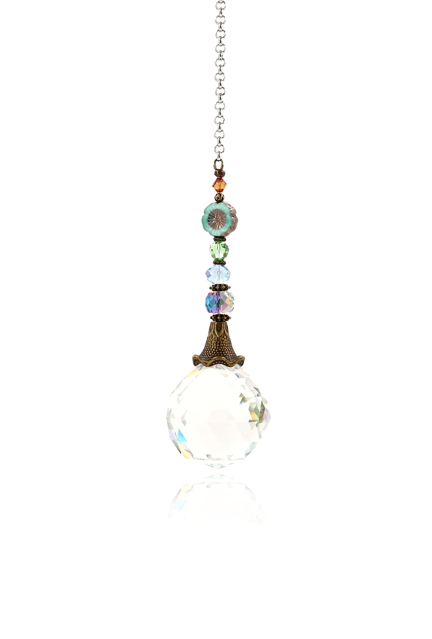 2 Dirty Birds Boutique crystal suncatcher with 40mm sphere