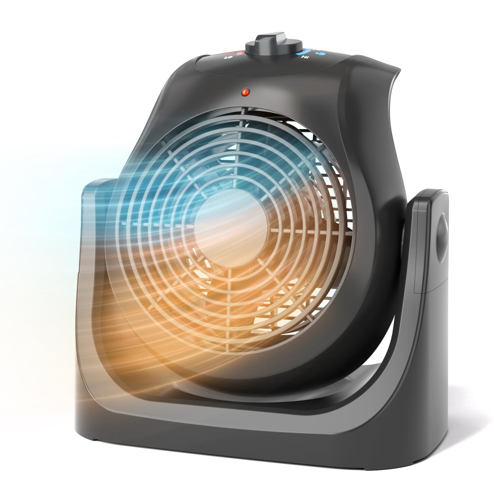 2 in 1 heater and fan combo on desk