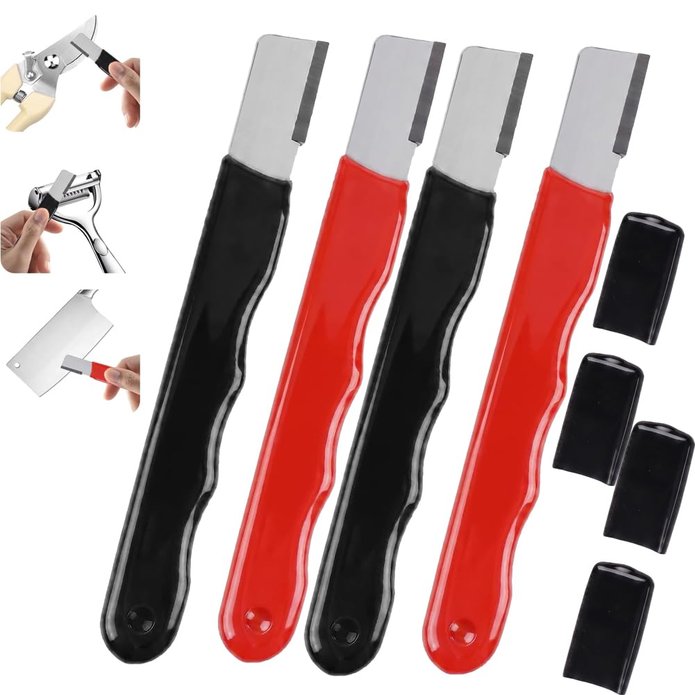 2-in-1 pruning shear sharpener and rust cleaner set 4pcs image