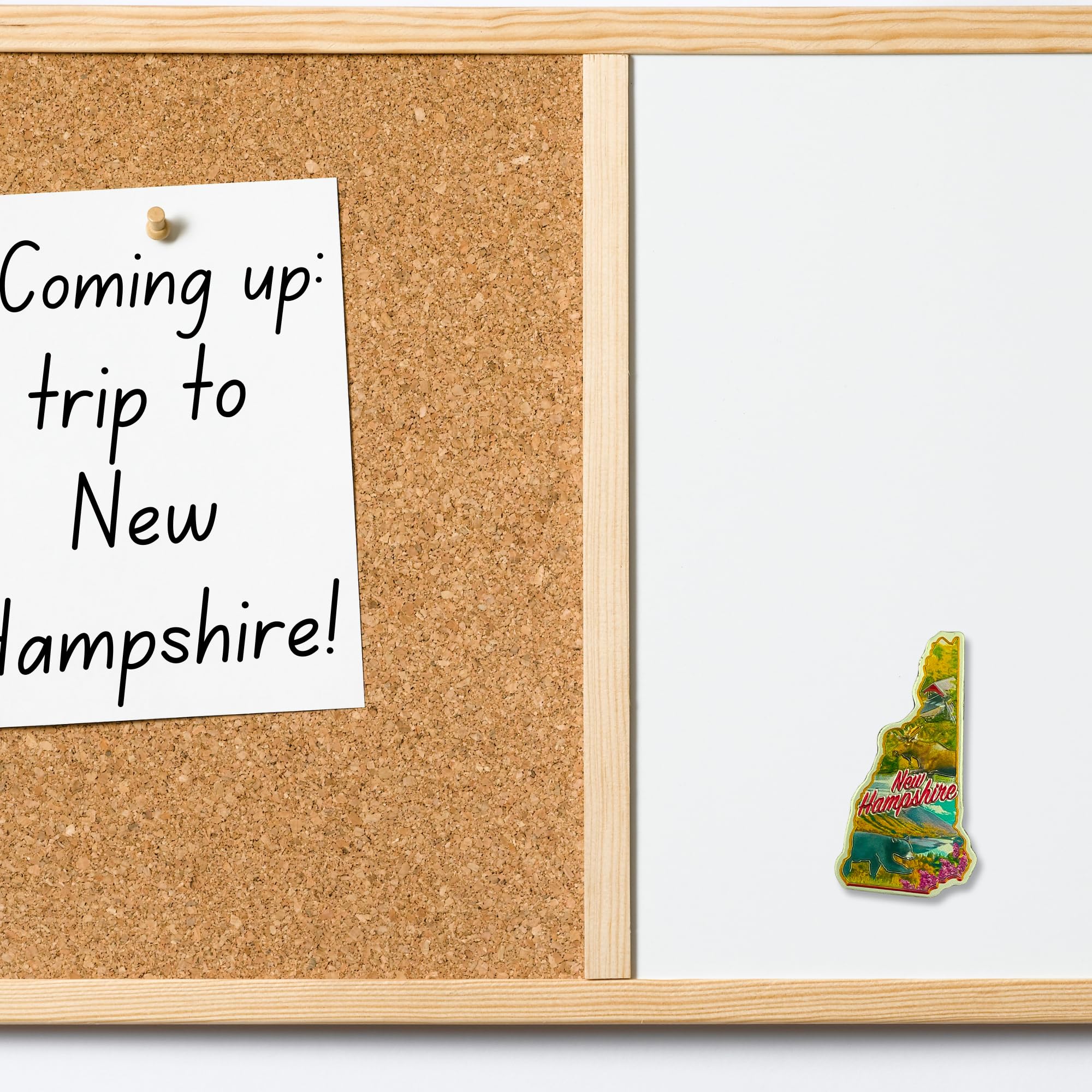 New Hampshire state-shaped magnetic decal