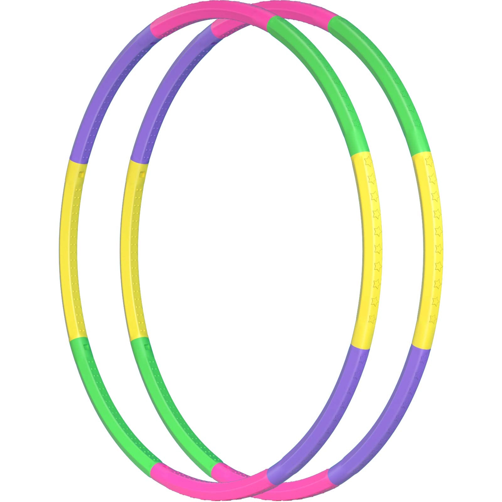 2 pack color hoop for kids and pets with 4 bright colors