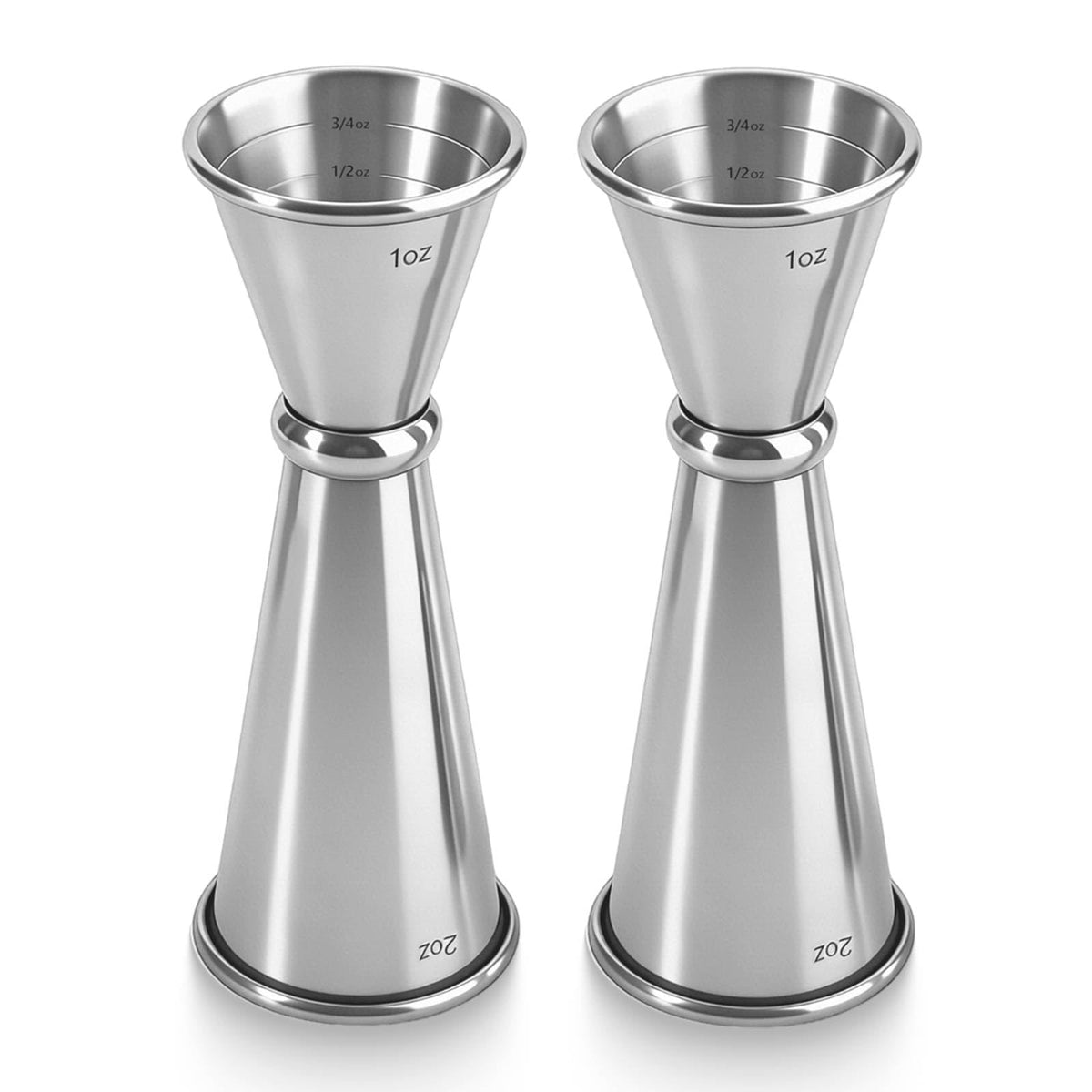 2 pack bartending jigger with 2oz and 1oz ends