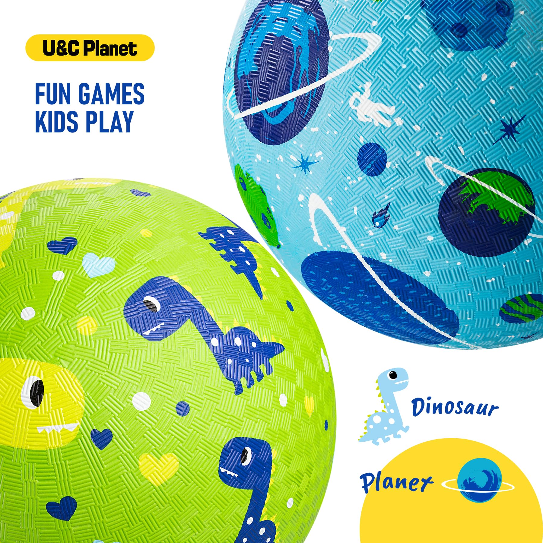 Dinosaur patterned playground ball designed for kids