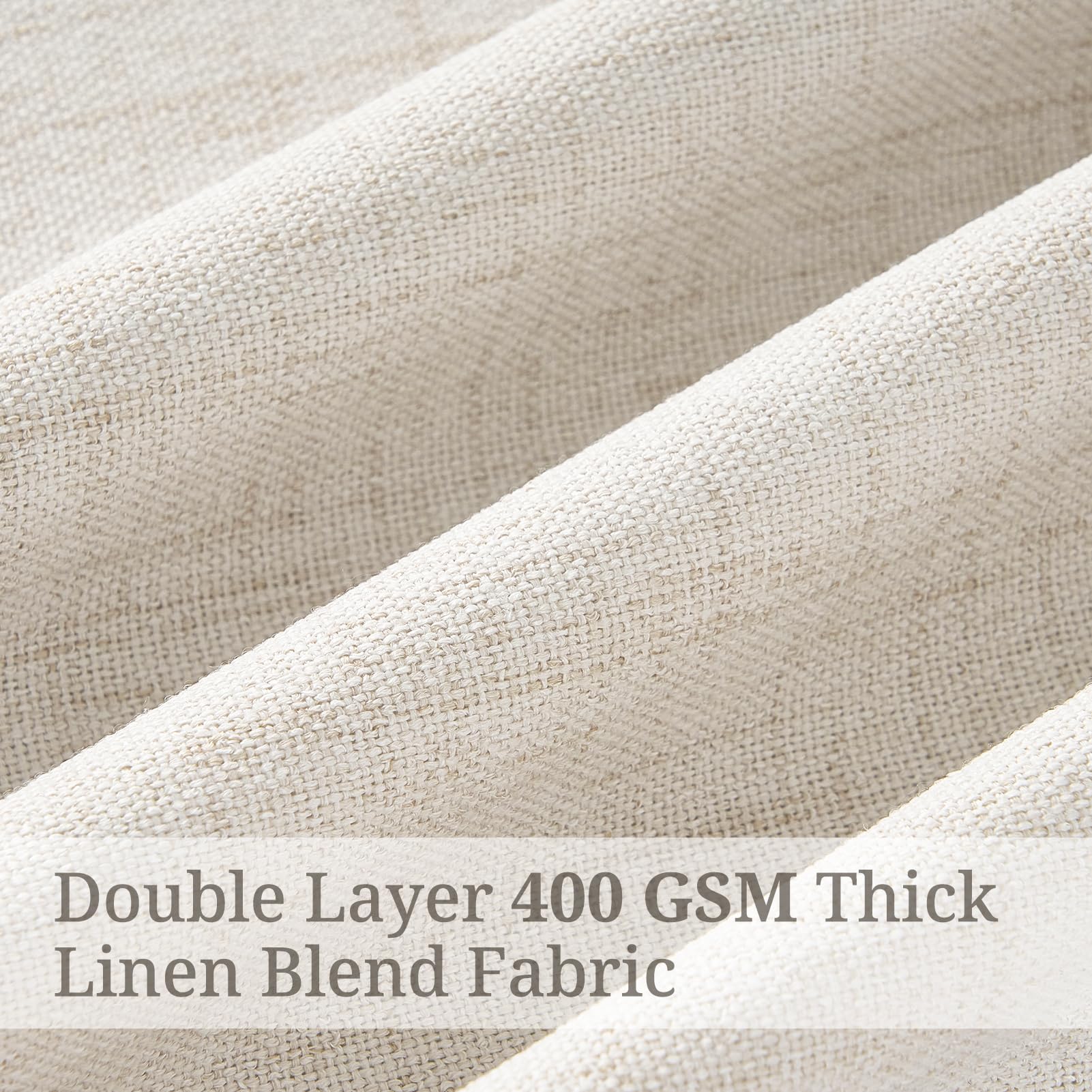50W by 94L linen blend blackout curtain panel