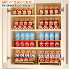 3 tier can display rack for cabinet storage