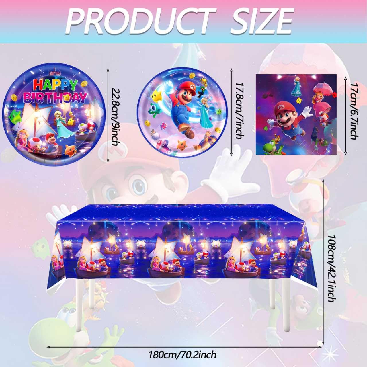 20 plates and 20 napkins included in set
