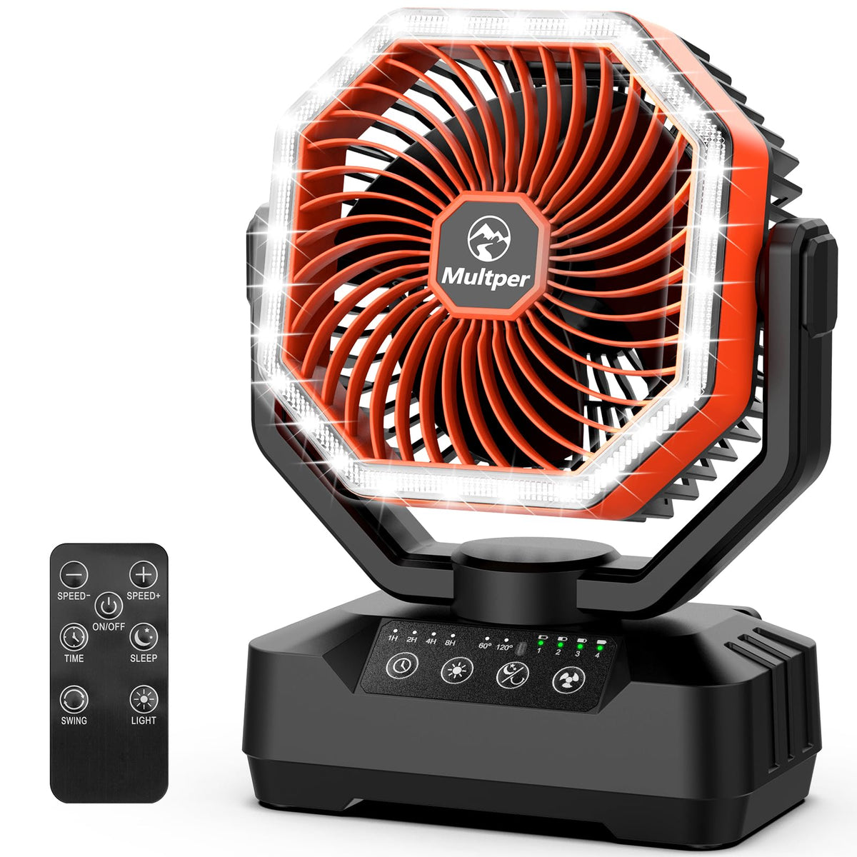 20000mAh camping fan front view