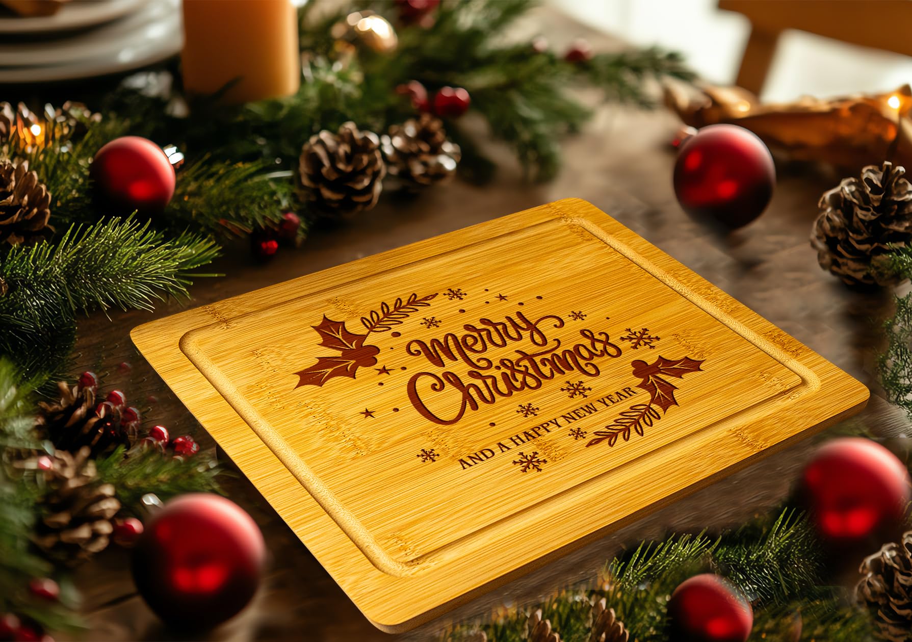 Personal keepsake cutting board for this Christmas season