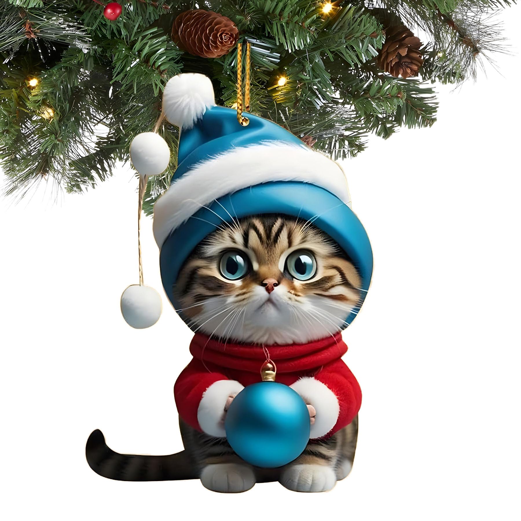 2025 Funny Cat Ornaments for Christmas Tree product image