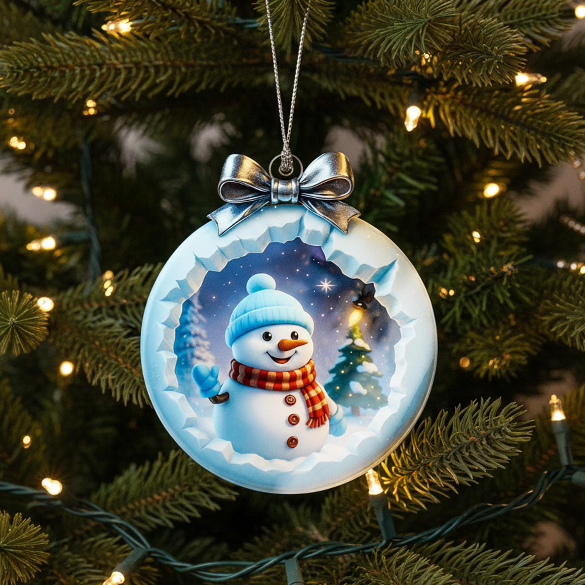 2025 snowman ornament for Christmas tree display