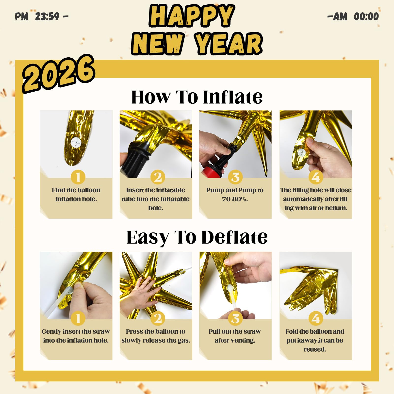 16inch 2026 foil numbers balloon