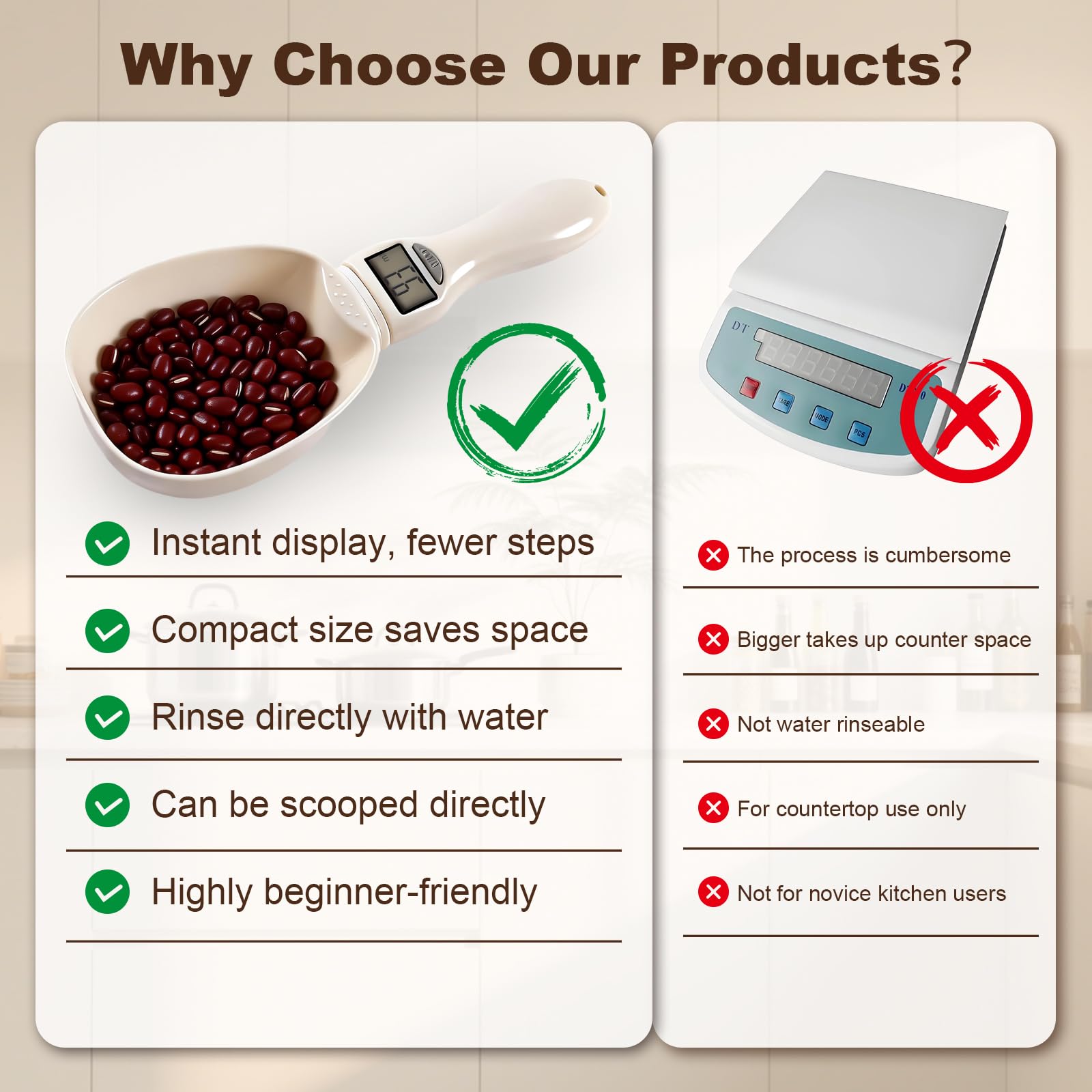 New 2026 food scale spoon for baking and cooking