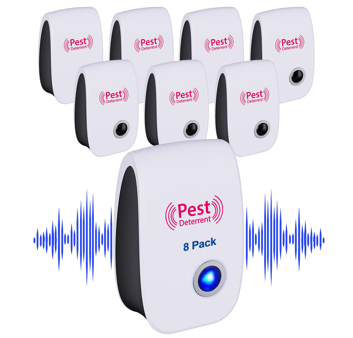 Product image of 2026 Upgraded 8 Pack Ultrasonic Mouse & Pest Control Repeller plug in