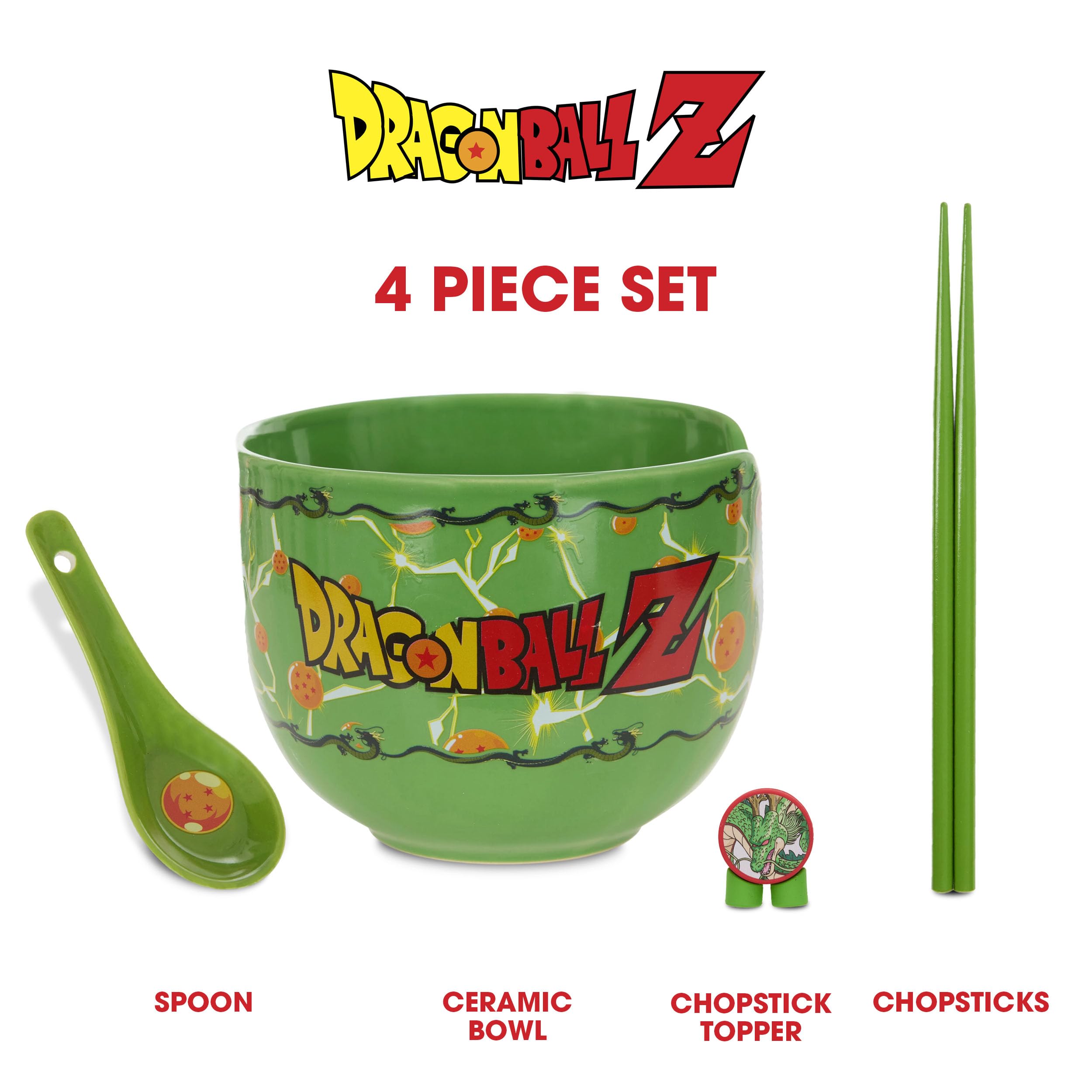 DBZ ramen bowl set with chopsticks and spoon 20oz ceramic