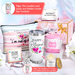 Lavender scented candle included in retirement gifts set
