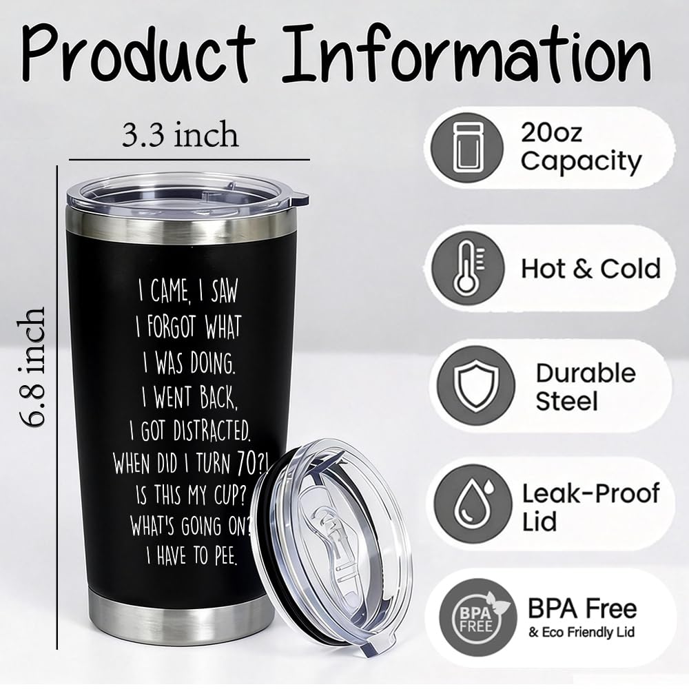 20oz stainless steel tumbler for hot or cold drinks