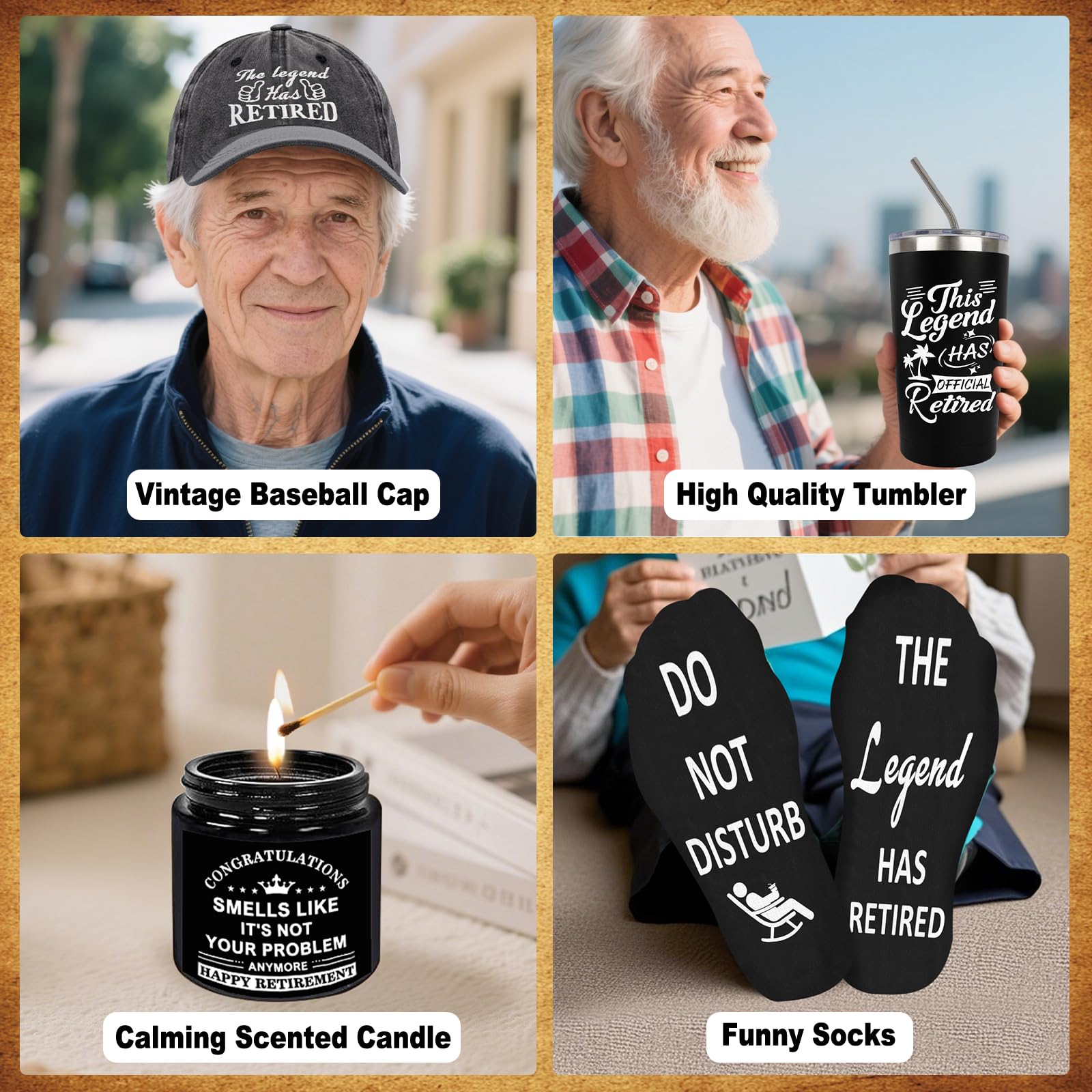 Funny retirement socks and retirement card